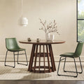 Middlebrook Designs 48 inch Round Slatted Wood Dining Table