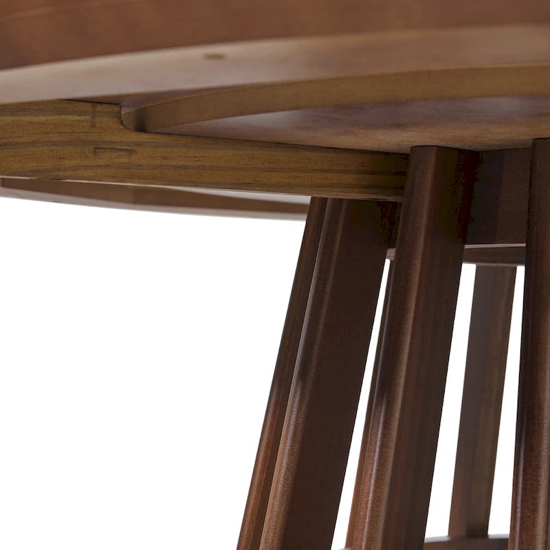 Middlebrook Designs 48 inch Round Slatted Wood Dining Table