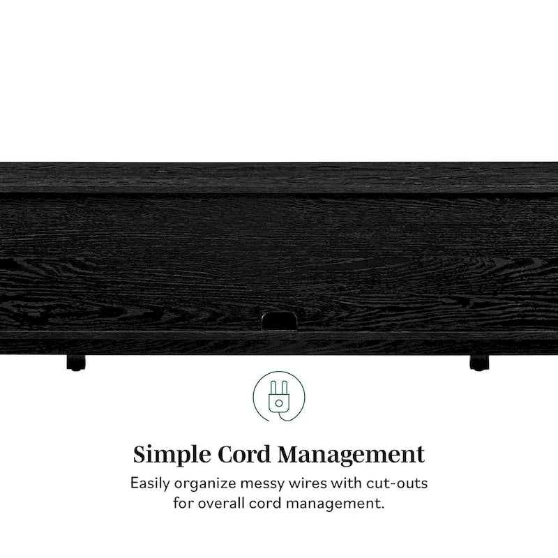 Middlebrook Designs Scandi Faux Rattan-Door TV Stand