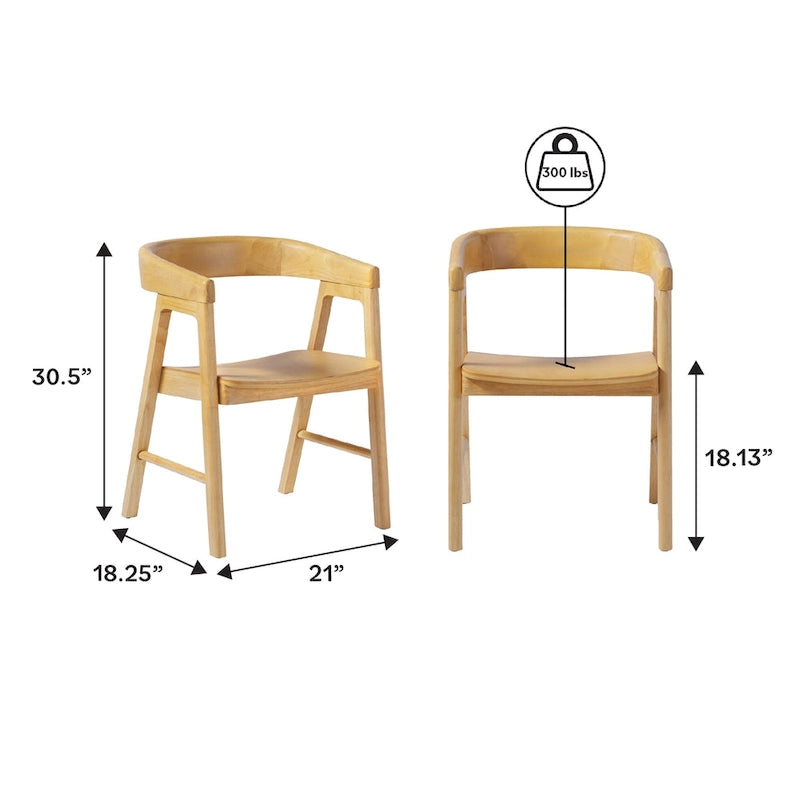 Middlebrook 5 Piece Dining Table Set with Solid Wood Chairs