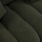 Green 82 Teddy Upholstered 3-Seater Sofa with 3 Back Pillows and Solid Wood Frame