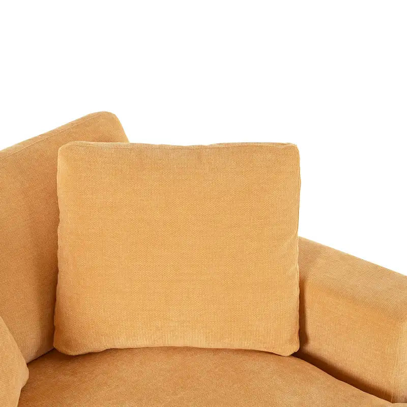 53.5 Chaise Lounge Chair with Solid Wood Legs and Comfort Pillows
