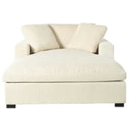 53.5 Chaise Lounge Chair with Solid Wood Legs and Comfort Pillows