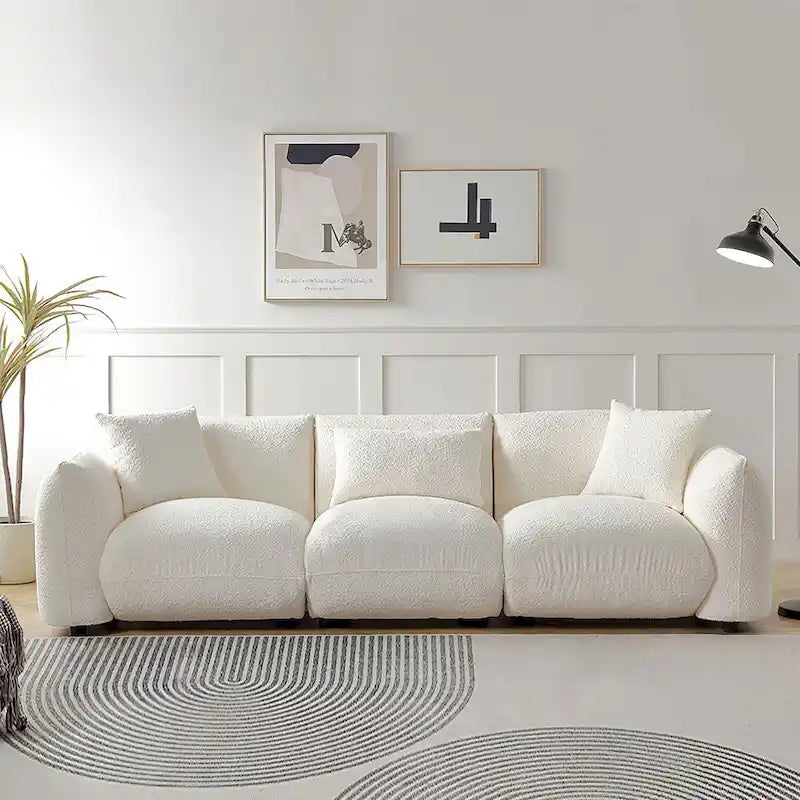Mid Century Modern Couch 3-Seater Sofa for Living Room, Bedroom