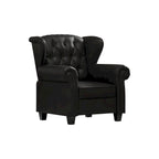 Modern Tufted Push Back Armchair Technical Leather Wingback Chair, Adjustable Single Sofa Chair with Sturdy Wood Legs