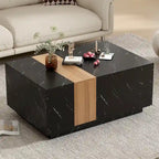 Coffee Table with 2 Storage Drawers and Wood Grain Finish