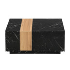 Coffee Table with 2 Storage Drawers and Wood Grain Finish