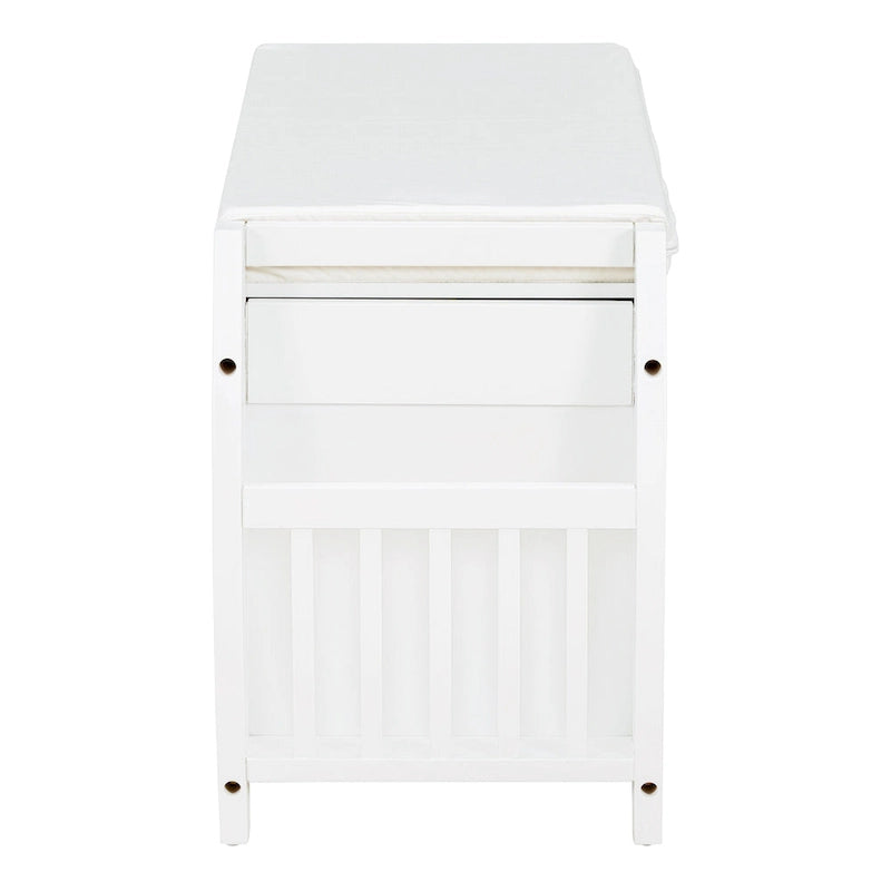 Multifunctional Storage Bench with Cushion and Curved Side Panel for Entrance and Living Room