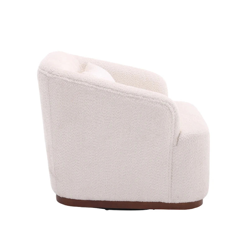 Swivel Barrel Chair, Comfy Round Accent Sofa Chair for Living Room, 360 Degree Swivel Barrel Club Chair