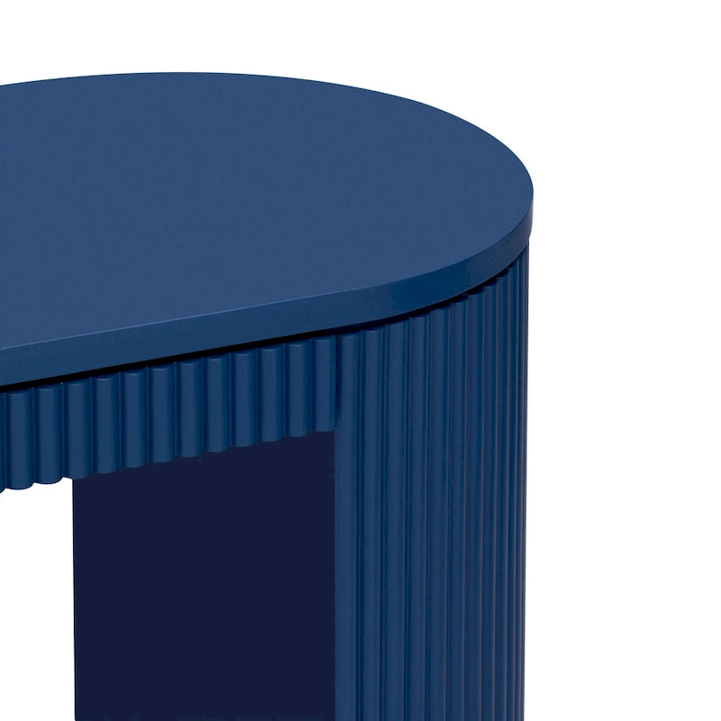 Curved Design Console Table with Unique Vertical Stripe Design ,Suitable for Living Room,Study and Entrance