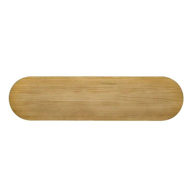 Curved Design Console Table with Unique Vertical Stripe Design ,Suitable for Living Room,Study and Entrance