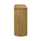 Curved Design Console Table with Unique Vertical Stripe Design ,Suitable for Living Room,Study and Entrance