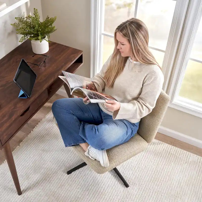 Bush Furniture Sutton Armless Computer Chair Without Wheels
