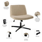Bush Furniture Sutton Armless Computer Chair Without Wheels