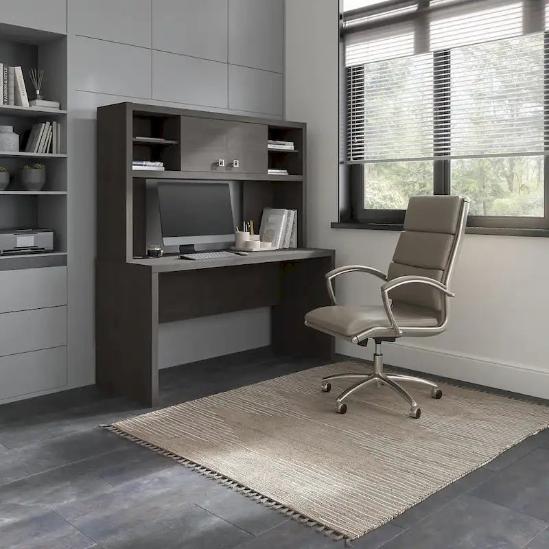 Echo 60W Credenza Desk with Hutch by Bush Business Furniture