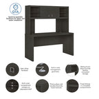 Echo 60W Credenza Desk with Hutch by Bush Business Furniture