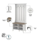Salinas Hall Tree with Shoe Storage Bench by Bush Furniture