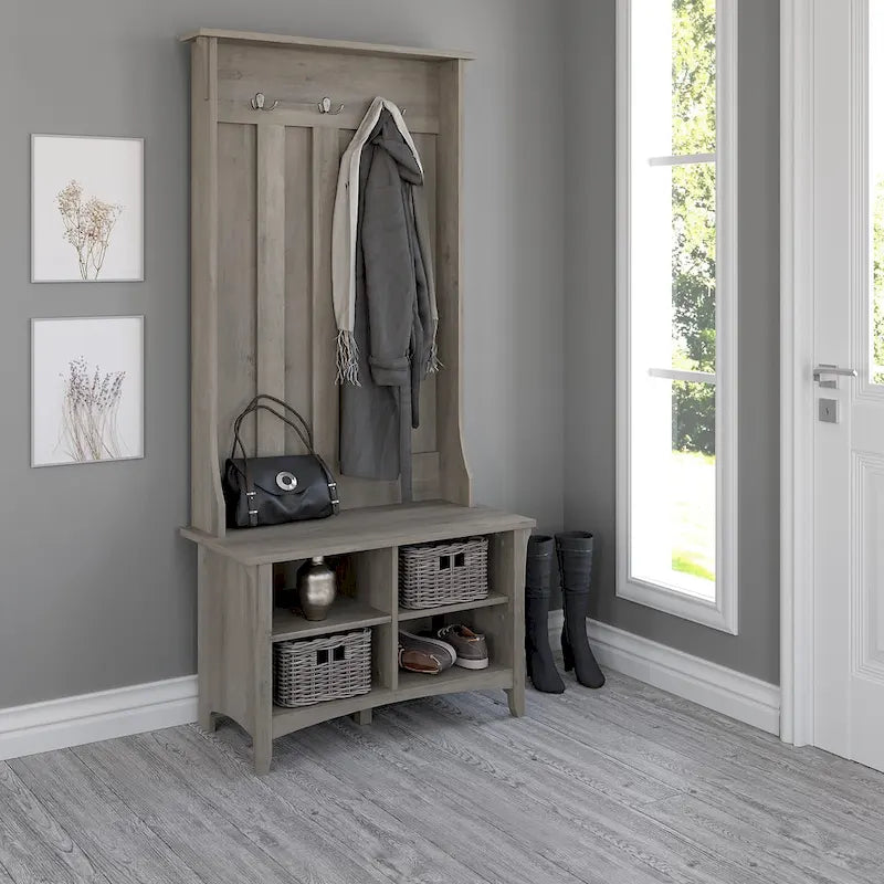 Salinas Hall Tree with Shoe Storage Bench by Bush Furniture