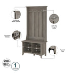 Salinas Hall Tree with Shoe Storage Bench by Bush Furniture