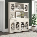 Lennox 60W Sideboard Buffet Cabinet with Hutch by Bush Furniture