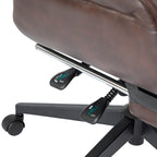 Glitzhome Adjustable Reclining Swivel High Back Home Office Chair with Footrest and Armrest