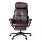 Glitzhome Adjustable Reclining Swivel High Back Home Office Chair with Footrest and Armrest