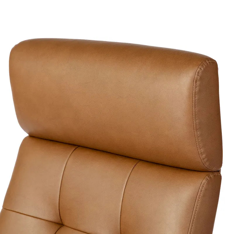 Glitzhome Ergonomic High-Back Swivel PU Leather Office Chair Height Adjustable