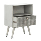 SAFAVIEH Brandy Single Drawer Textured Nightstand