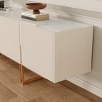 78.7 TV Stand, Entertainment Center with Faux Marble Top