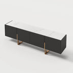 78.7 TV Stand, Entertainment Center with Faux Marble Top