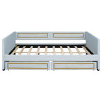 Full Size Upholstery Daybed with Two Storage Drawers