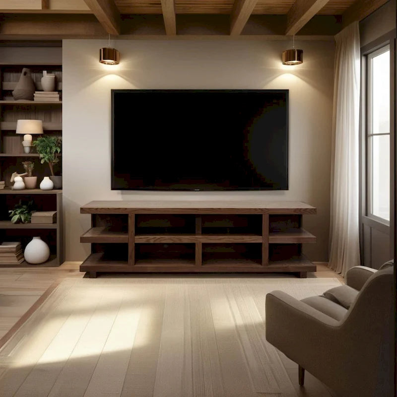 Bridgevine Home Laurel Canyon 85 inch TV Stand for TVs up to 95 inches, No Assembly Required