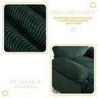 56.9 W Oversized Chair with Ottoman, Reading Chair for Bedroom, Lazy Sofa Bed, Modern Over Sized Single Recliner Couch