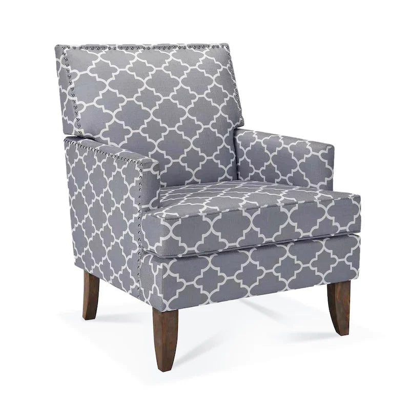 GDFStudio - Bella Modern Accent Chair for Living Room with Birch Legs and Comfortable Fabric Upholstery