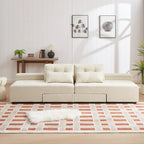GDFStudio - Emerson Modular Corduroy 3-Seater Sofa with Storage and Customizable Design