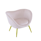 Christopher Knight Home - Eliana Modern Teddy Fabric Accent Chair with Curved Backrest and Gold Legs
