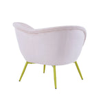 Christopher Knight Home - Eliana Modern Teddy Fabric Accent Chair with Curved Backrest and Gold Legs