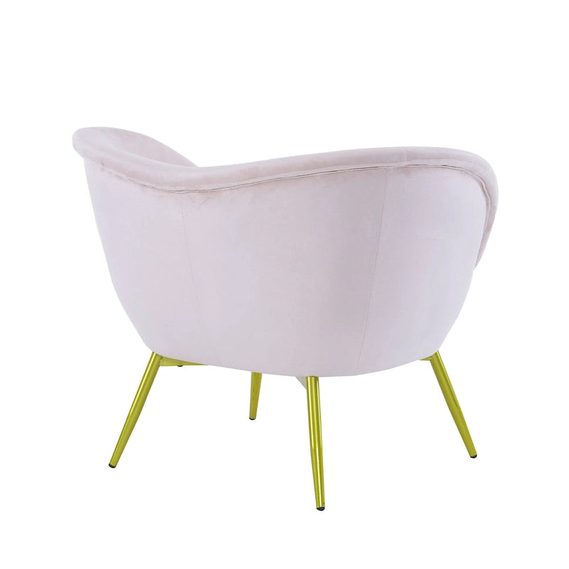 Christopher Knight Home - Eliana Modern Teddy Fabric Accent Chair with Curved Backrest and Gold Legs