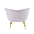 Christopher Knight Home - Eliana Modern Teddy Fabric Accent Chair with Curved Backrest and Gold Legs