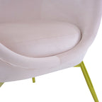 Christopher Knight Home - Eliana Modern Teddy Fabric Accent Chair with Curved Backrest and Gold Legs