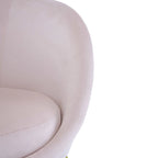 Christopher Knight Home - Eliana Modern Teddy Fabric Accent Chair with Curved Backrest and Gold Legs