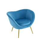 Christopher Knight Home - Eliana Modern Teddy Fabric Accent Chair with Curved Backrest and Gold Legs