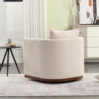 GDFStudio - Harper Chenille Swivel Barrel Chair with Sturdy Metal Base and Ergonomic Design