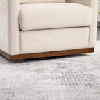 GDFStudio - Harper Chenille Swivel Barrel Chair with Sturdy Metal Base and Ergonomic Design