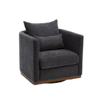 GDFStudio - Harper Chenille Swivel Barrel Chair with Sturdy Metal Base and Ergonomic Design