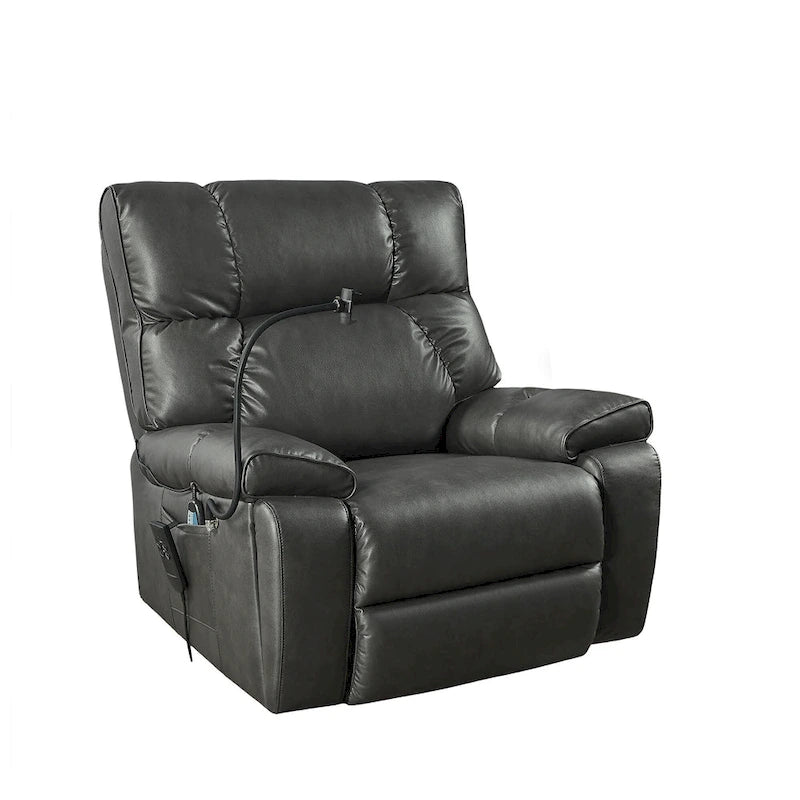 Christopher Knight Home - Power Lift Recliner Chair with Dual Motors, Massage, Heat, Cup Holders & Adjustable Phone Holder