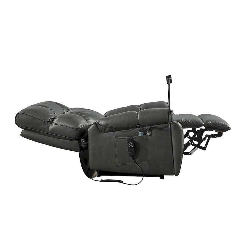 Christopher Knight Home - Power Lift Recliner Chair with Dual Motors, Massage, Heat, Cup Holders & Adjustable Phone Holder