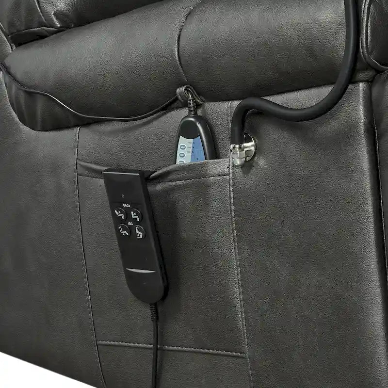 Christopher Knight Home - Power Lift Recliner Chair with Dual Motors, Massage, Heat, Cup Holders & Adjustable Phone Holder