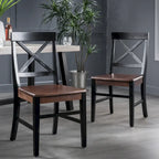 Anele Farmhouse Acacia Dining Chairs (Set of 2) by GDFStudio