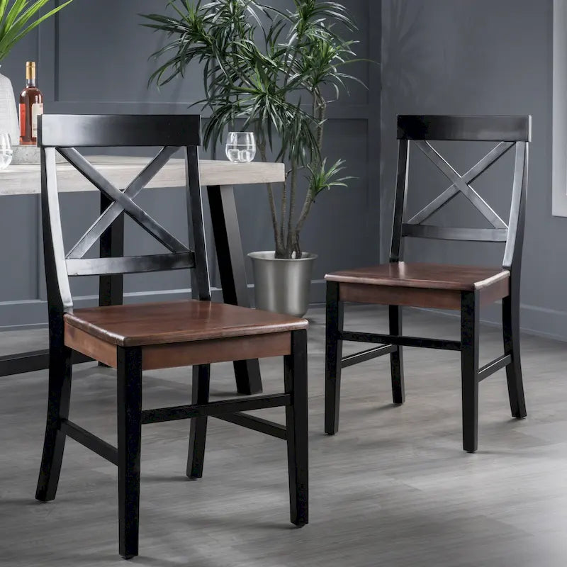 Anele Farmhouse Acacia Dining Chairs (Set of 2) by GDFStudio